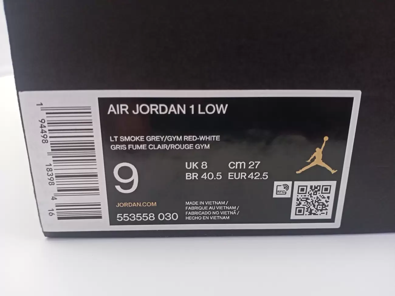 557 - Jordan 1 Low Light Smoke Grey | Item Details - AG Lab | AfterMarket